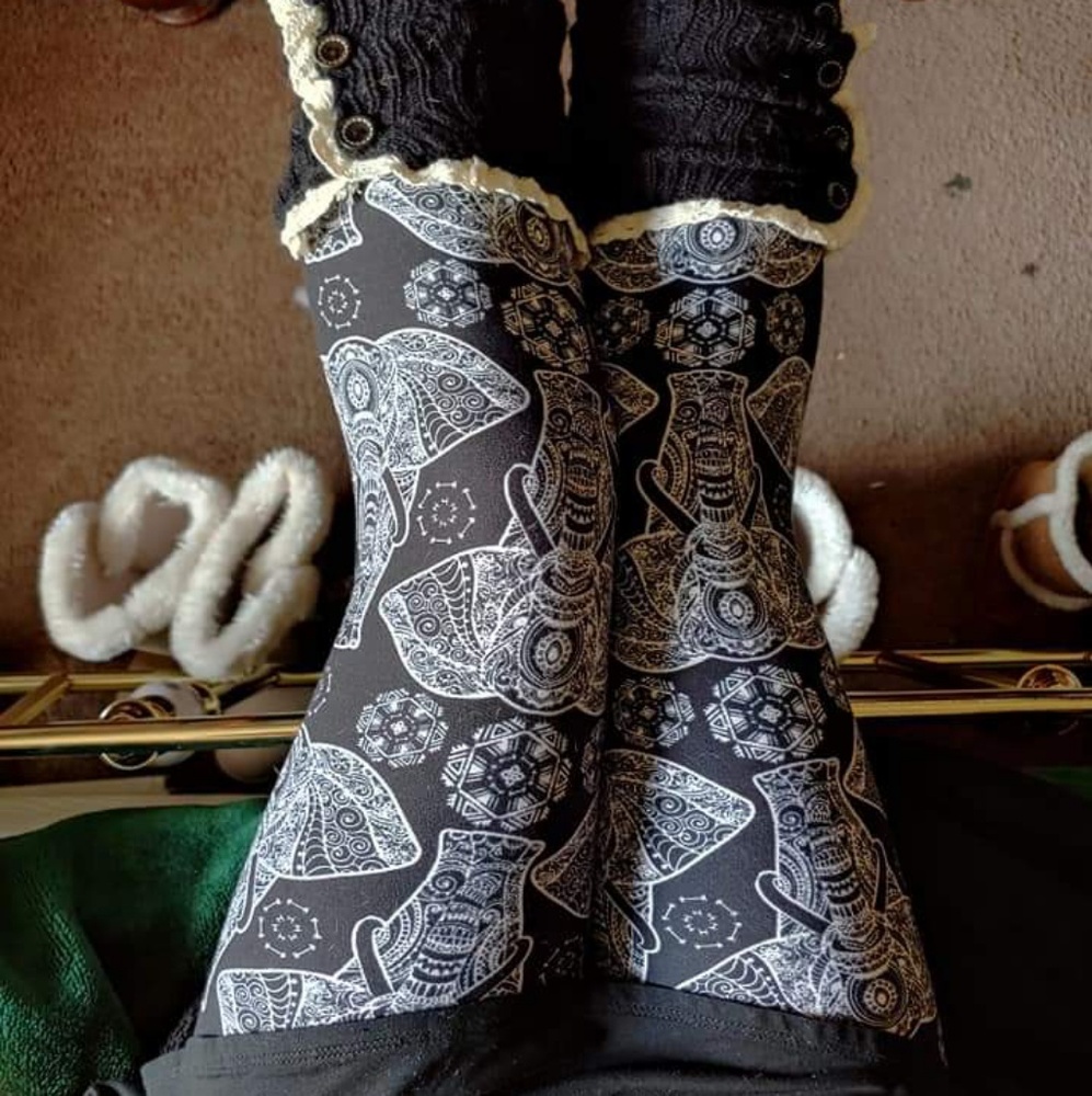 Super Plush Plus Elephant Print Leggings